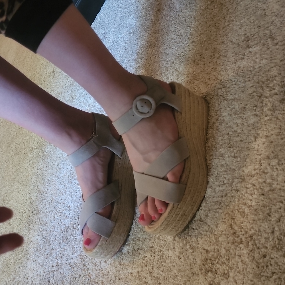Halogen grey suede espadrilles